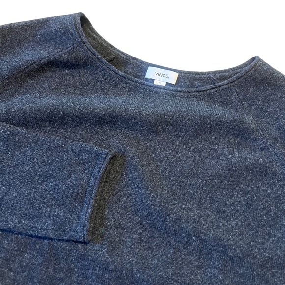 Vince Women's XS Gray Wool Cashmere Blend Long Sleeve Knit Crew Neck Sweater - Picture 1 of 8